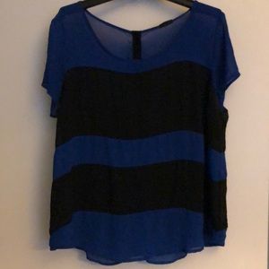 Striped sheer top